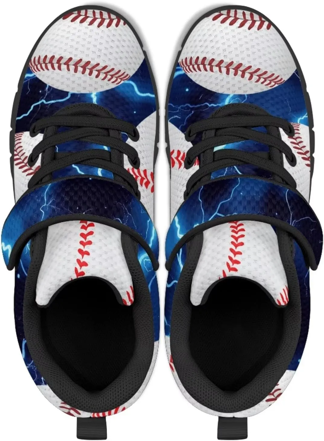 Kids Sneakers Boys Cool Print Running Tennis Shoes Lightweight Breathable Sport Athletic Shoes with One Strap