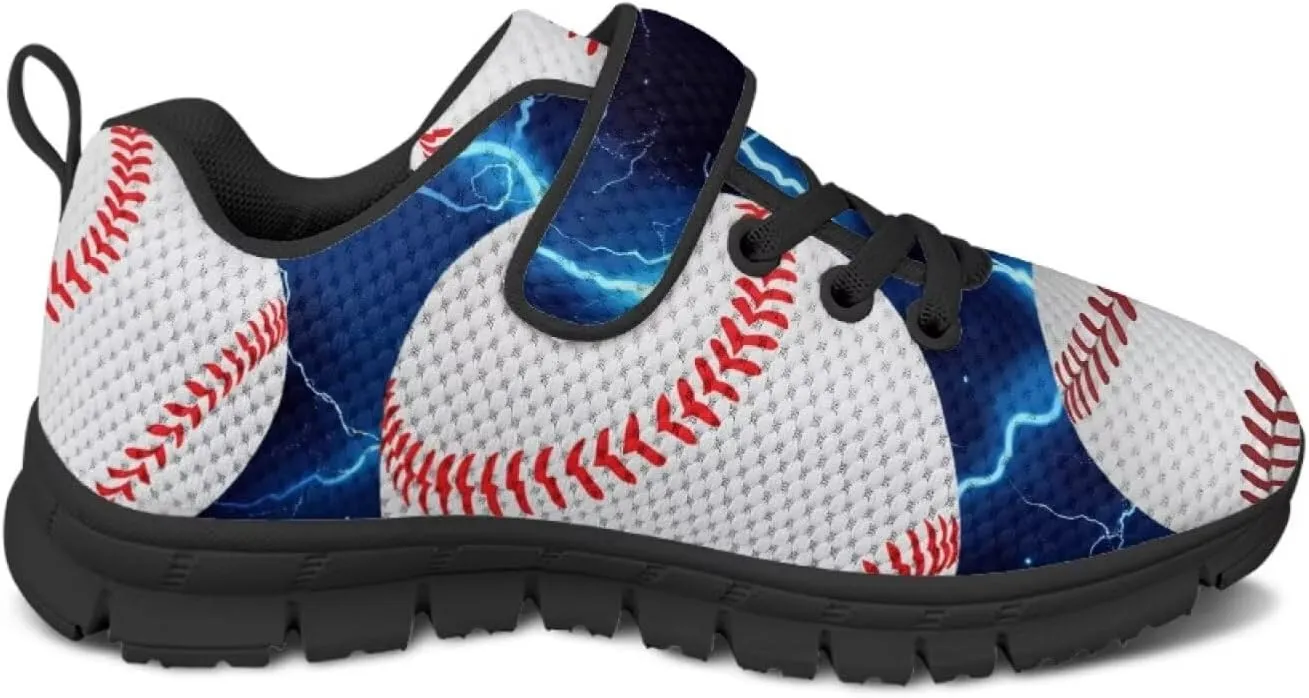 Kids Sneakers Boys Cool Print Running Tennis Shoes Lightweight Breathable Sport Athletic Shoes with One Strap