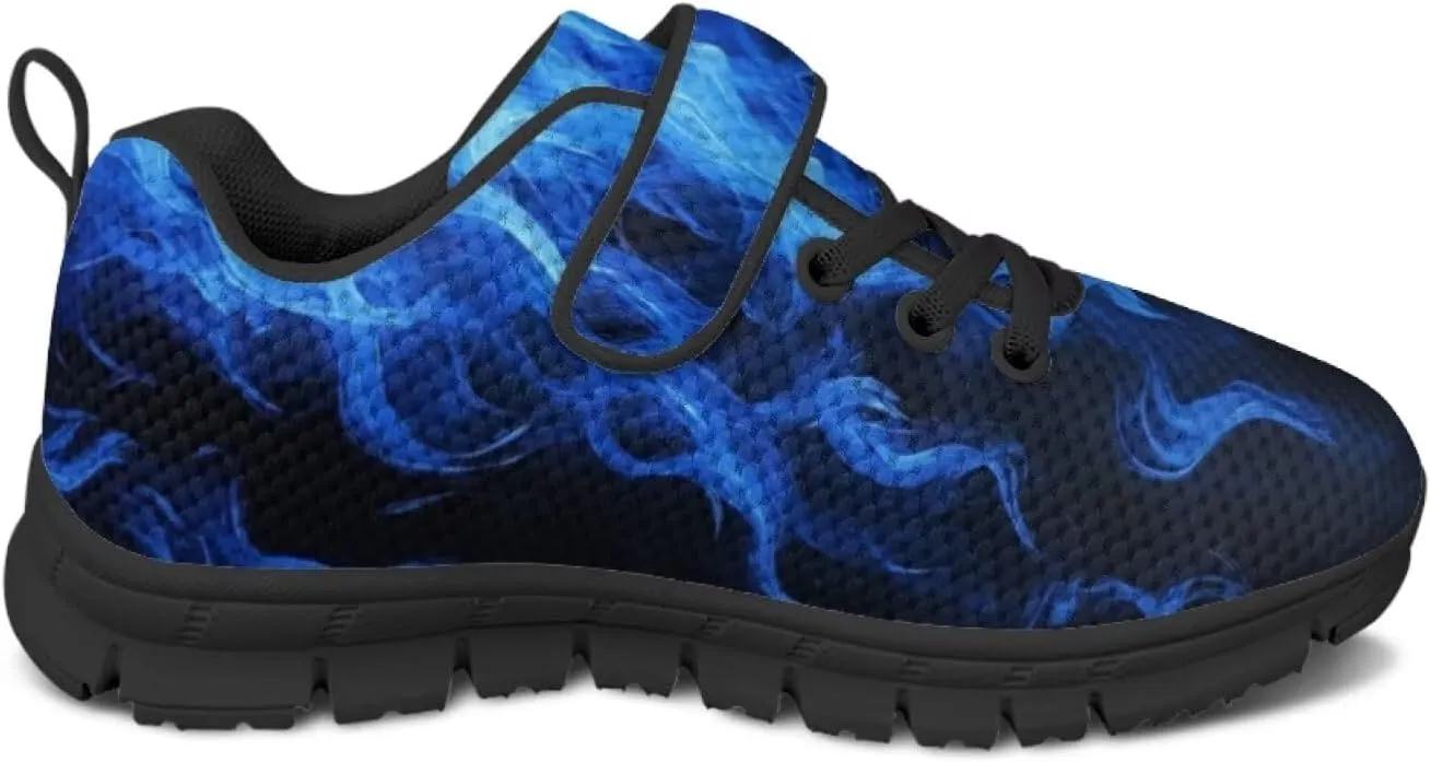 Kids Sneakers Boys Cool Print Running Tennis Shoes Lightweight Breathable Sport Athletic Shoes with One Strap