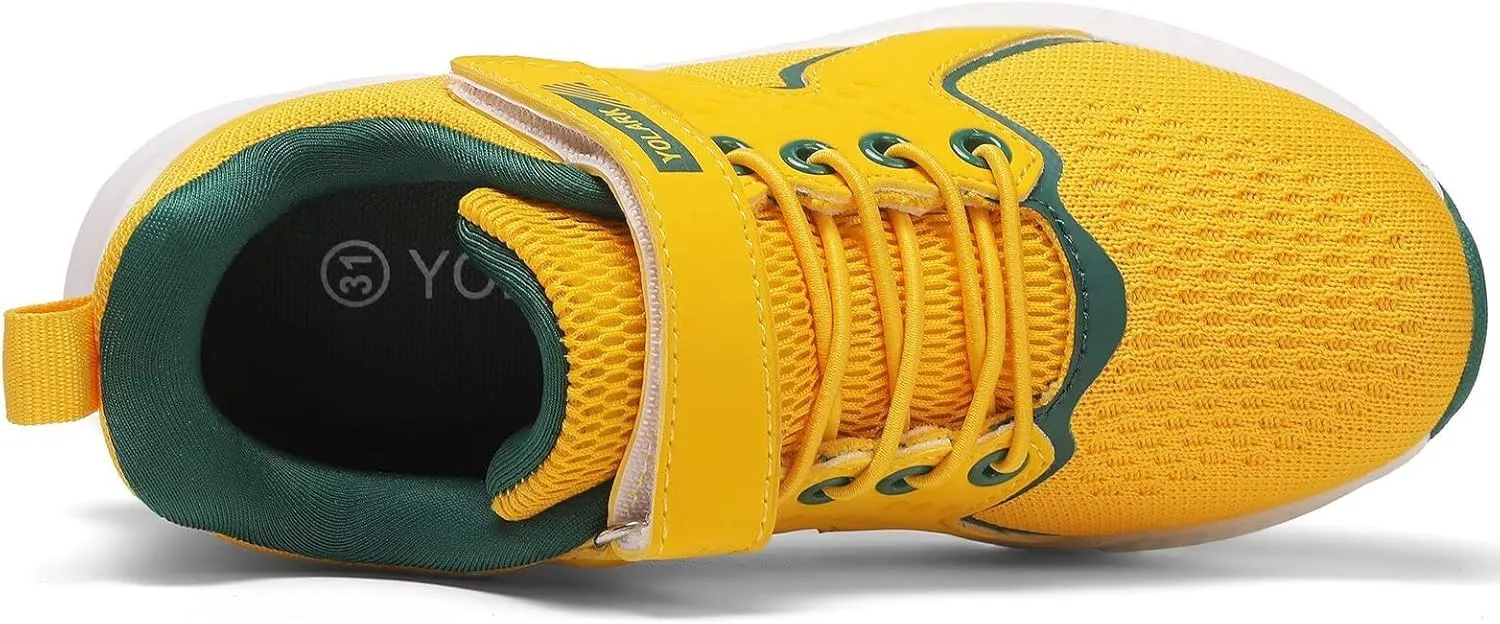 Kids Sneakers for Boys Girls Running Tennis Shoes Non-Slip Hiking Walking Shoes Lightweight Breathable Sport Athletic