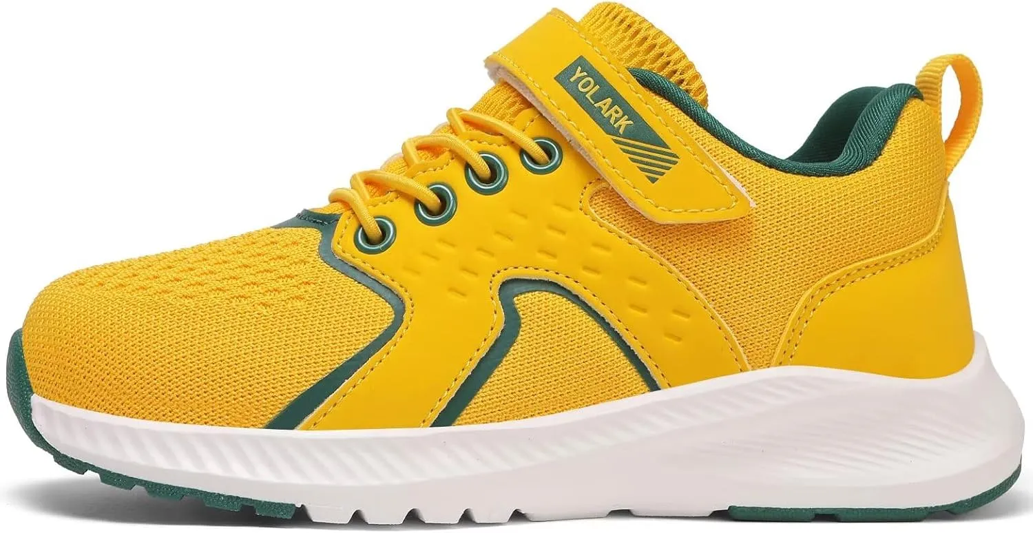 Kids Sneakers for Boys Girls Running Tennis Shoes Non-Slip Hiking Walking Shoes Lightweight Breathable Sport Athletic