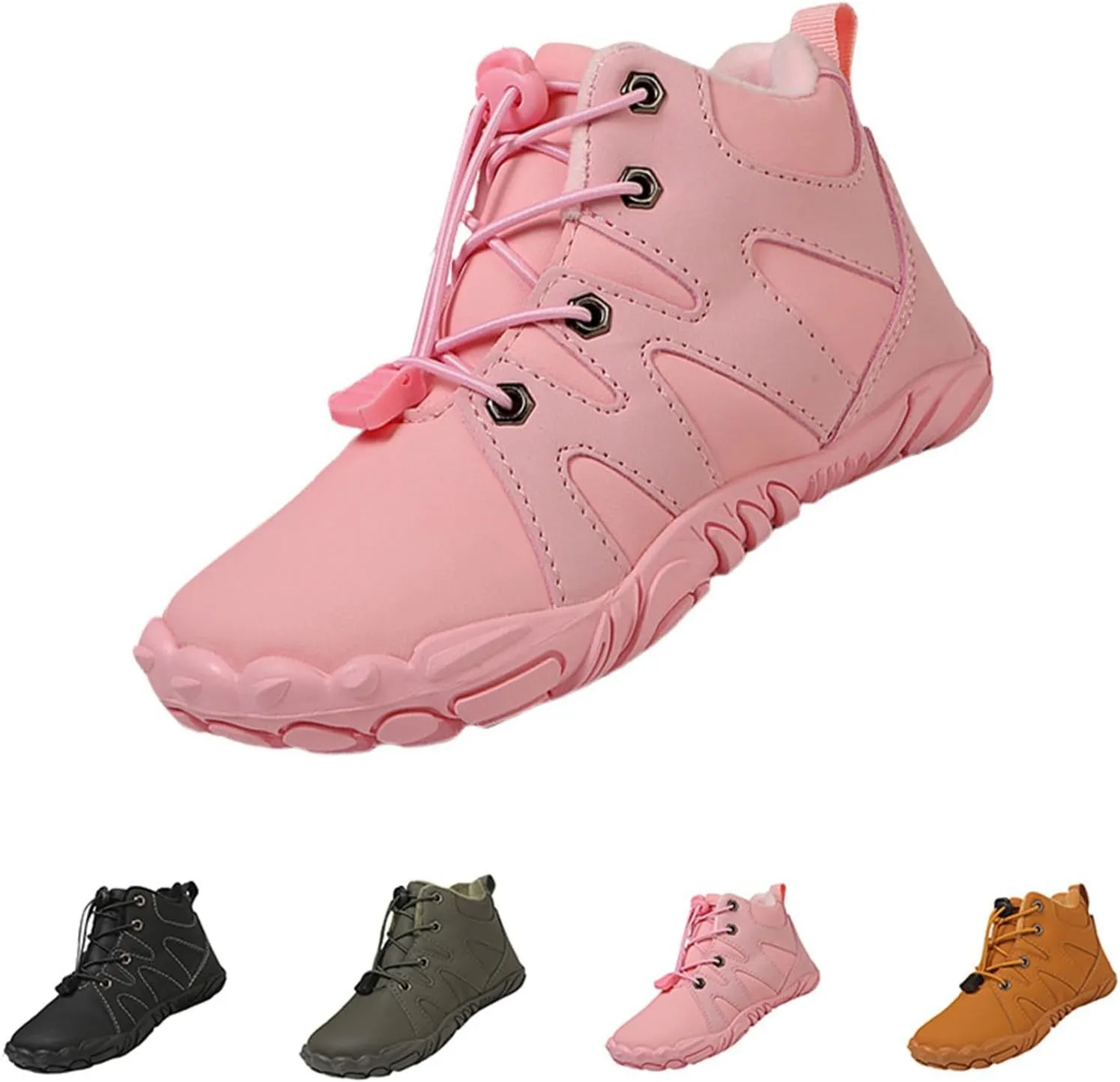 Kids Water Proof Barefoot Shoes for Boys Girls Fall Winter Warm 𝐐uick 𝗗ry Shoe Toddler Slip on Wide Toe Box Hiking