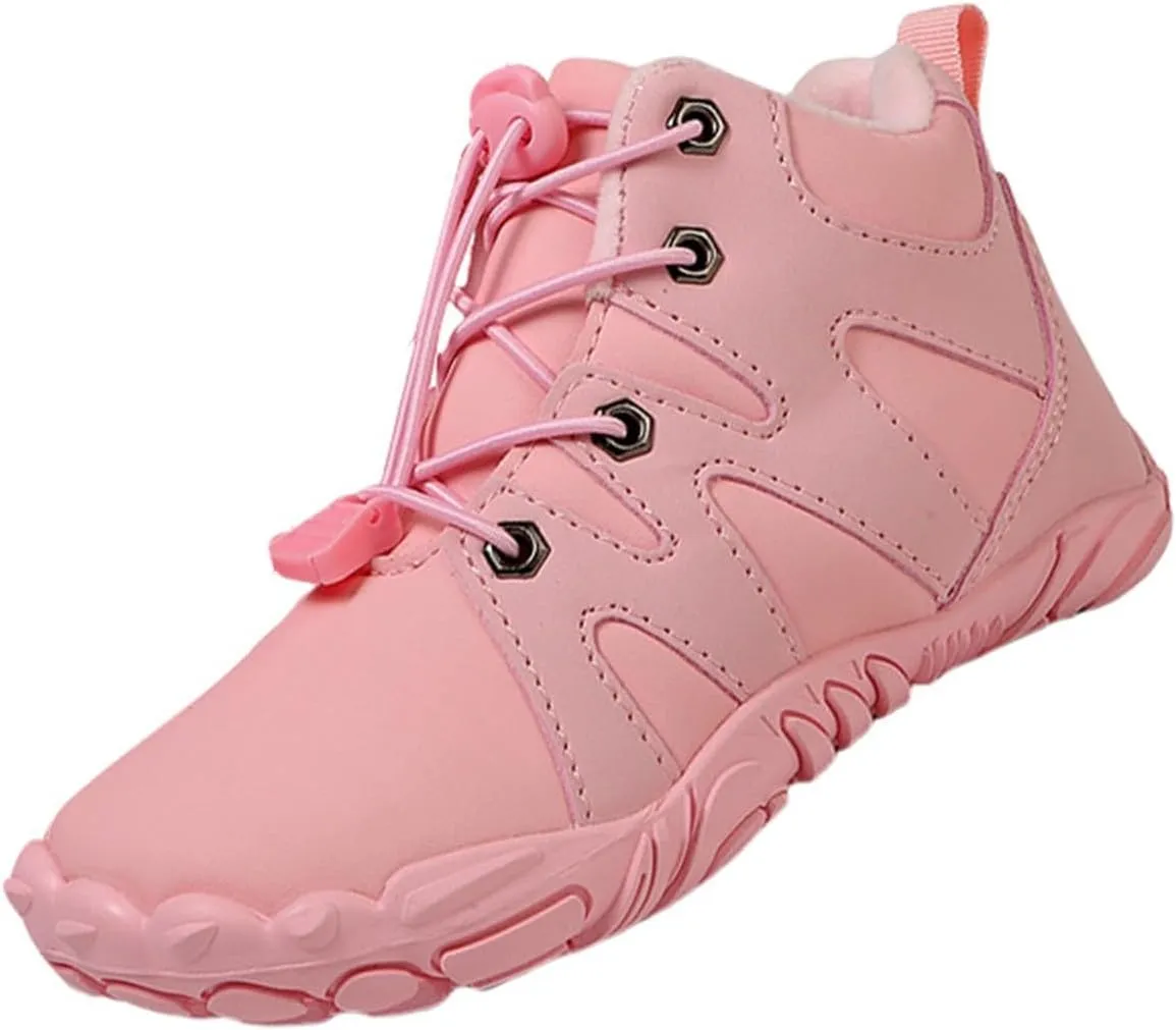 Kids Water Proof Barefoot Shoes for Boys Girls Fall Winter Warm 𝐐uick 𝗗ry Shoe Toddler Slip on Wide Toe Box Hiking