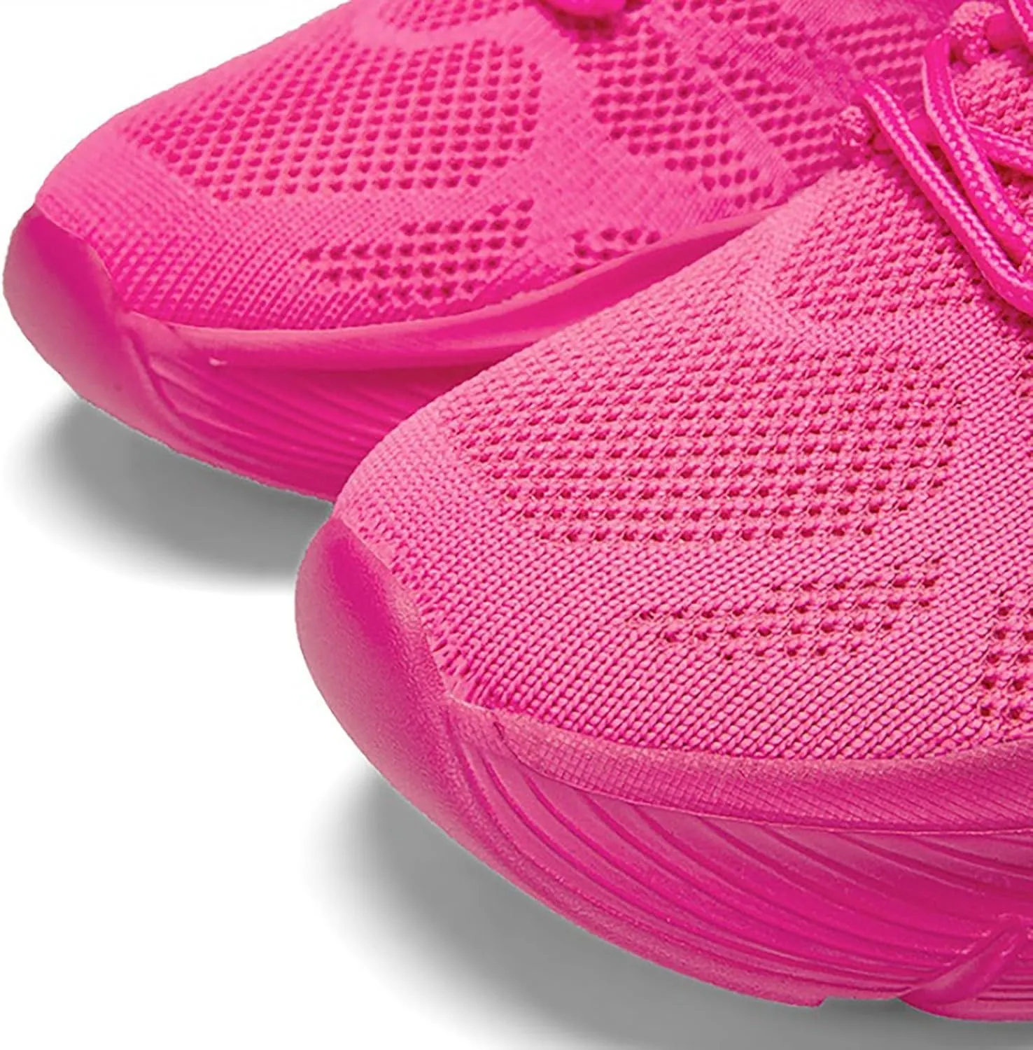 Ladies Woven Sneakers Lace-up Breathable Soft Thick Sole Walking Running Shoes Comfortable Tennis Shoes Non Slip Casual Womens Sneakers with Arch Support