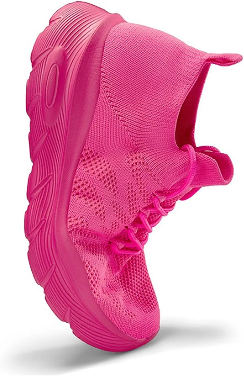 Ladies Woven Sneakers Lace-up Breathable Soft Thick Sole Walking Running Shoes Comfortable Tennis Shoes Non Slip Casual Womens Sneakers with Arch Support