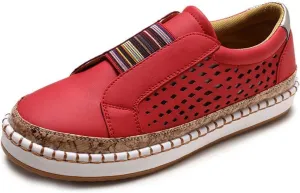 Ladmiple Shoes For Women Sneakers Trendy Canvas Shoes Casual Slip On Fashion Walking Shoes Dressy Summer Flats Loafers
