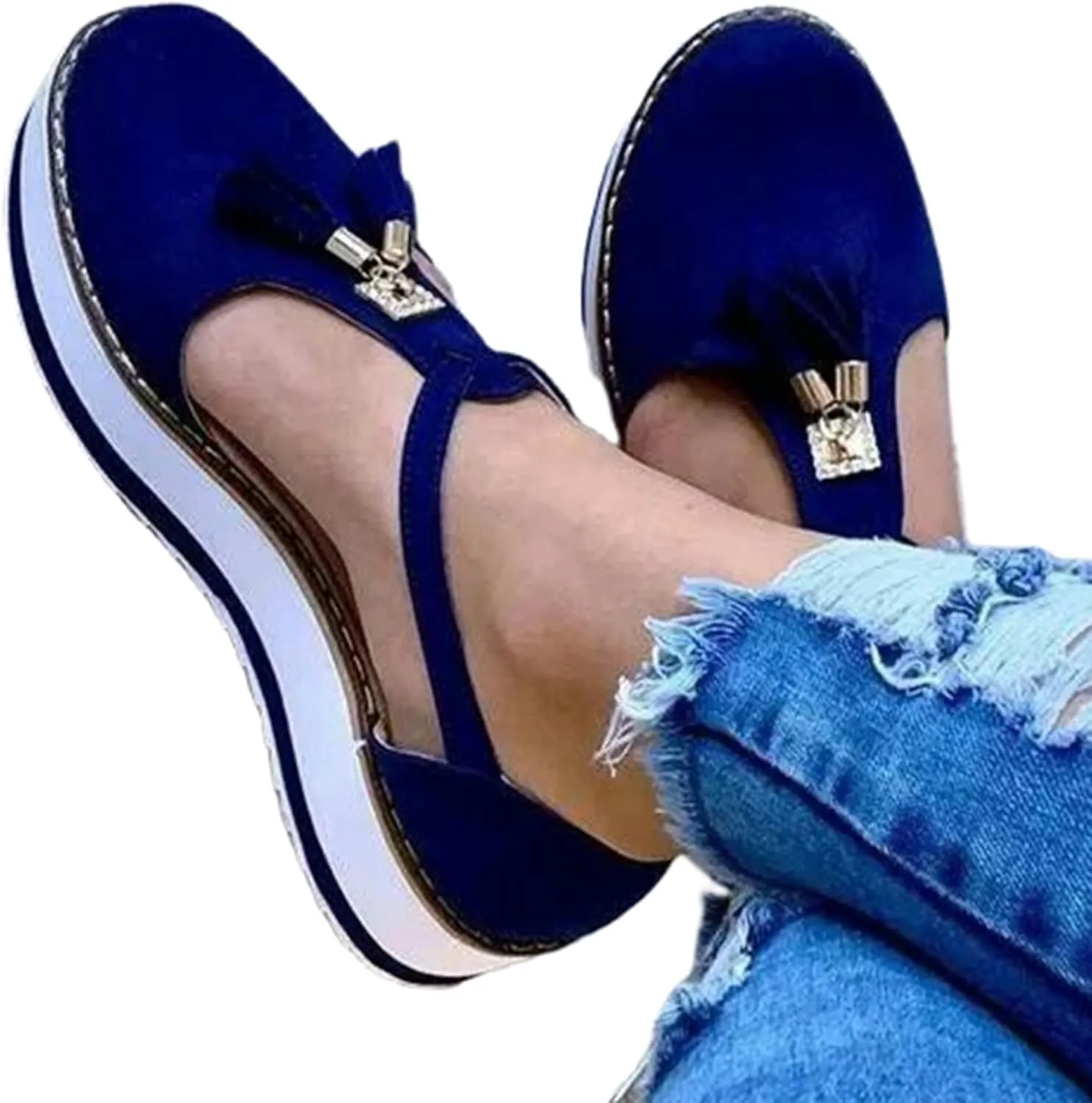 Ladmiple Sneakers For Women Running Shoes Comfortable Women's Low Top Sneakers Slip On Canvas Shoes Fashion Dressy Casual Summer Comfortable Non Slip Walking Flats Loafers
