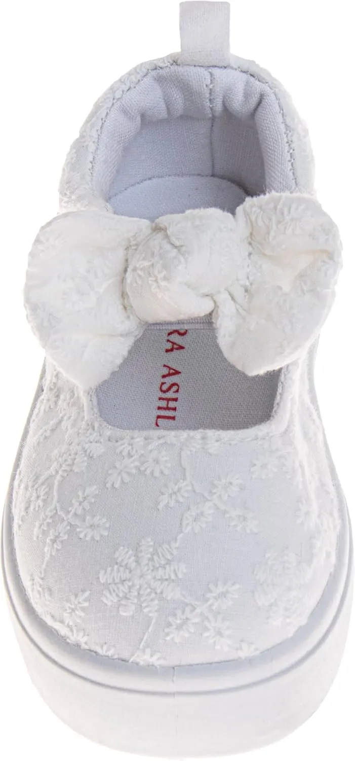Laura Ashley Toddler Girl Shoes - Slip On Wedding Party Casual School Mary Jane Shoes for Girls Size 5-10 Toddler