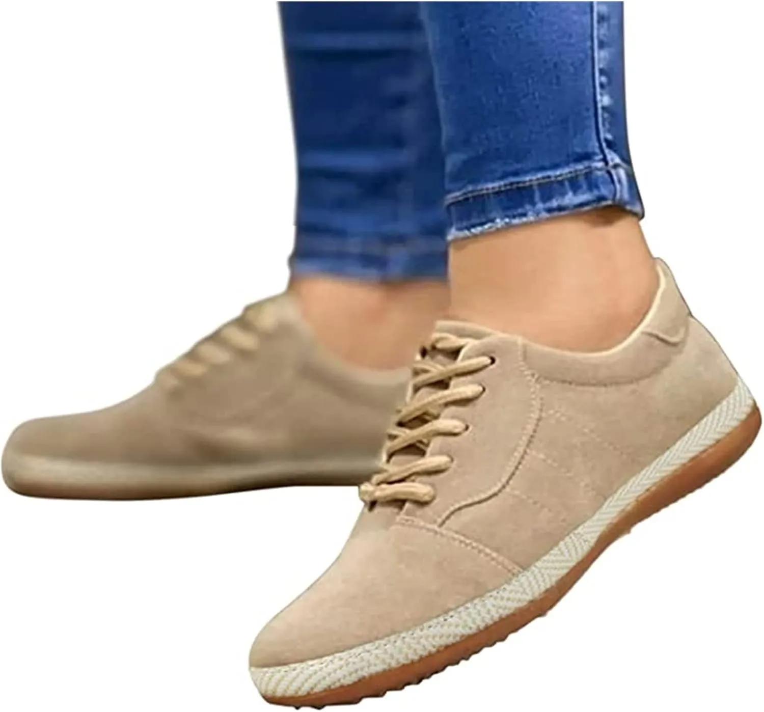 Lausiuoe Shoes For Women Dressy Flats Canvas Loafers Low Top Fashion Comfortable Classic Casual Soft Walking Slip On Sneakers