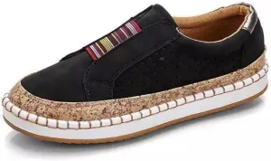 Lausiuoe Sneakers For Women Slip On Comfortable Casual Fashion Walking Shoes Classic Soft Breathable Canvas Flat Loafers