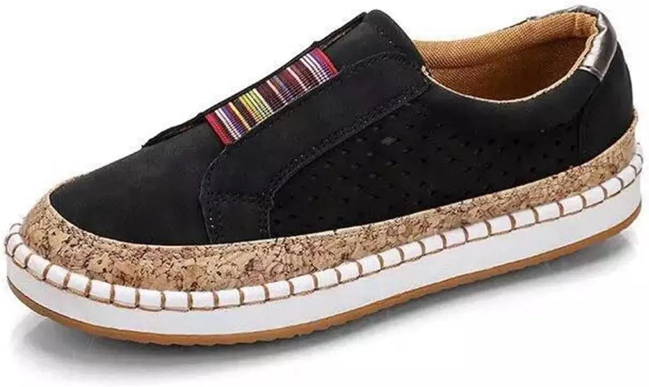 Lausiuoe Sneakers For Women Slip On Comfortable Casual Fashion Walking Shoes Classic Soft Breathable Canvas Flat Loafers