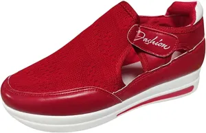 Lausiuoe Sneakers For Women Walking Shoes Comfortable Slip On Fashion Canvas Sneakers Casual Soft Non-Slip Flat Loafers