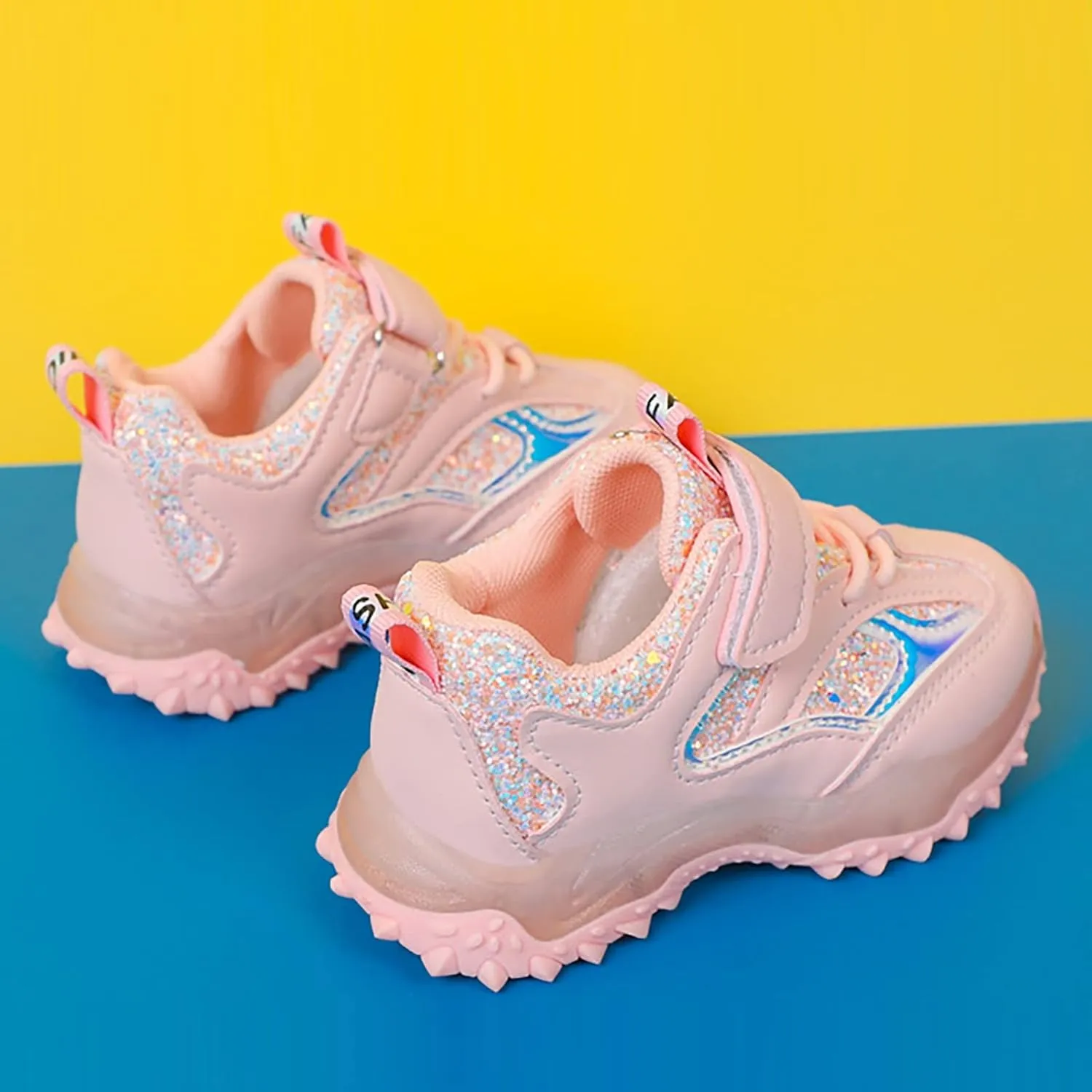 Light Up Non Slip Sneaker for Childrens Boys Girls Kids Soft Sole Breathable Sport Shoes Outdoor Running Cozy Shoes