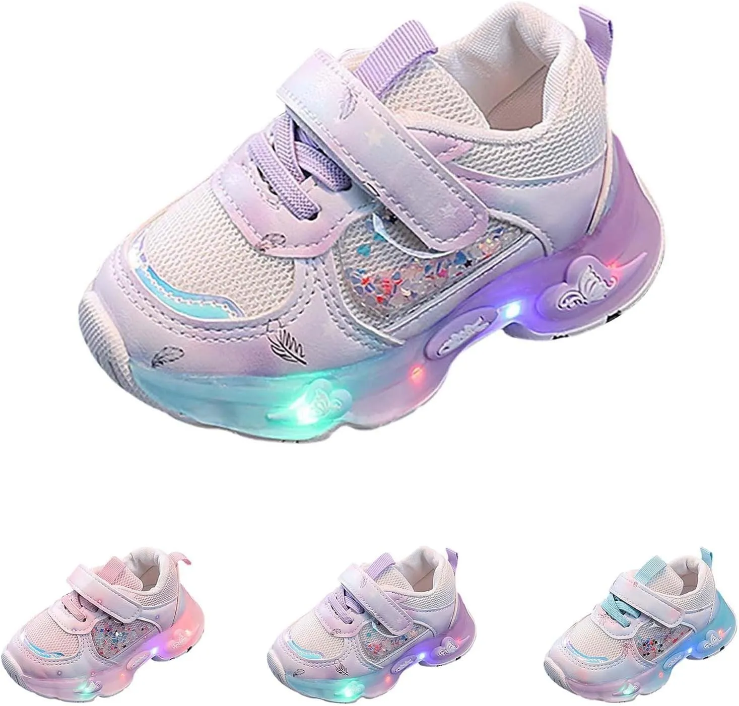 Light Up Shoes for Toddler for Boys Girls Baby Infant Led Flashing Mesh Breathable Adorable Running Sneakers