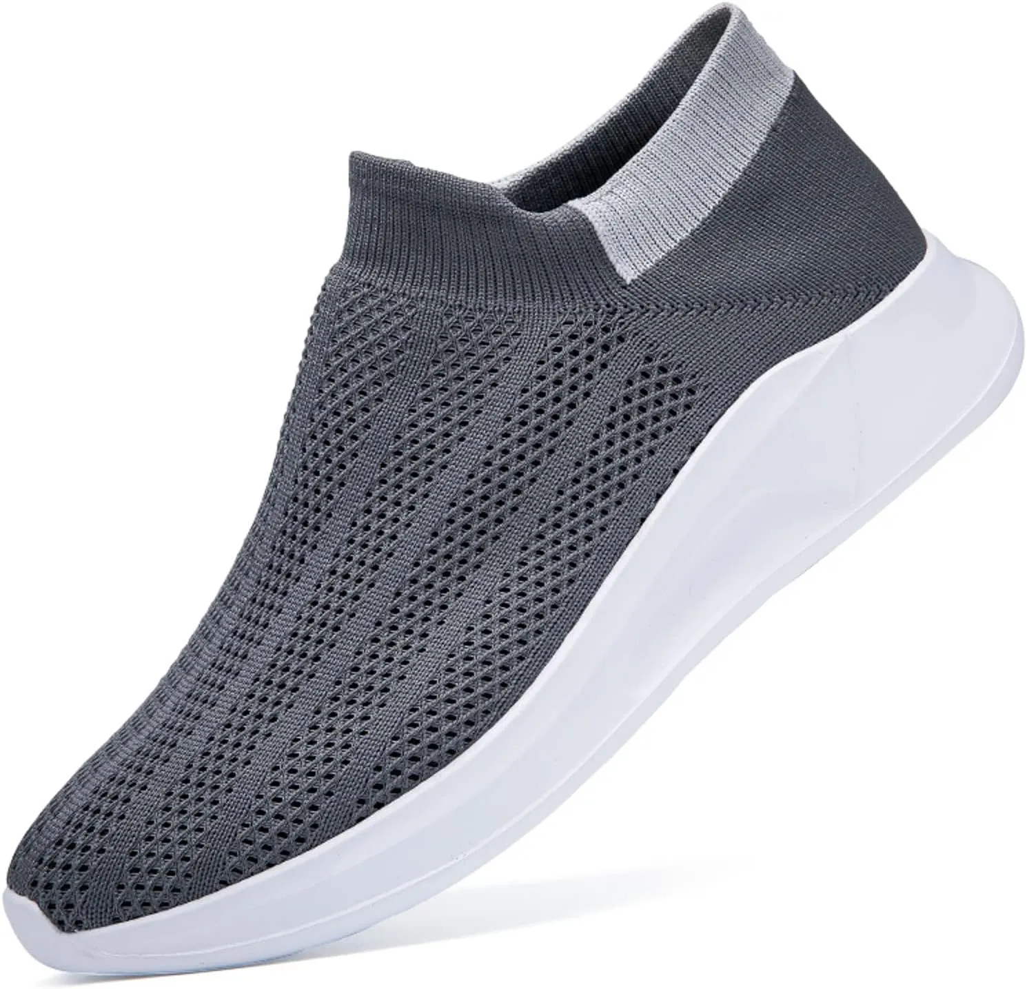 Lightweight Breathable Mesh Men's Shoes, Fashionable Slip on Sneakers with Arch Support for Spring/Summer Casual Wear, Ideal for Work and Weekend Outings Long Standing Men