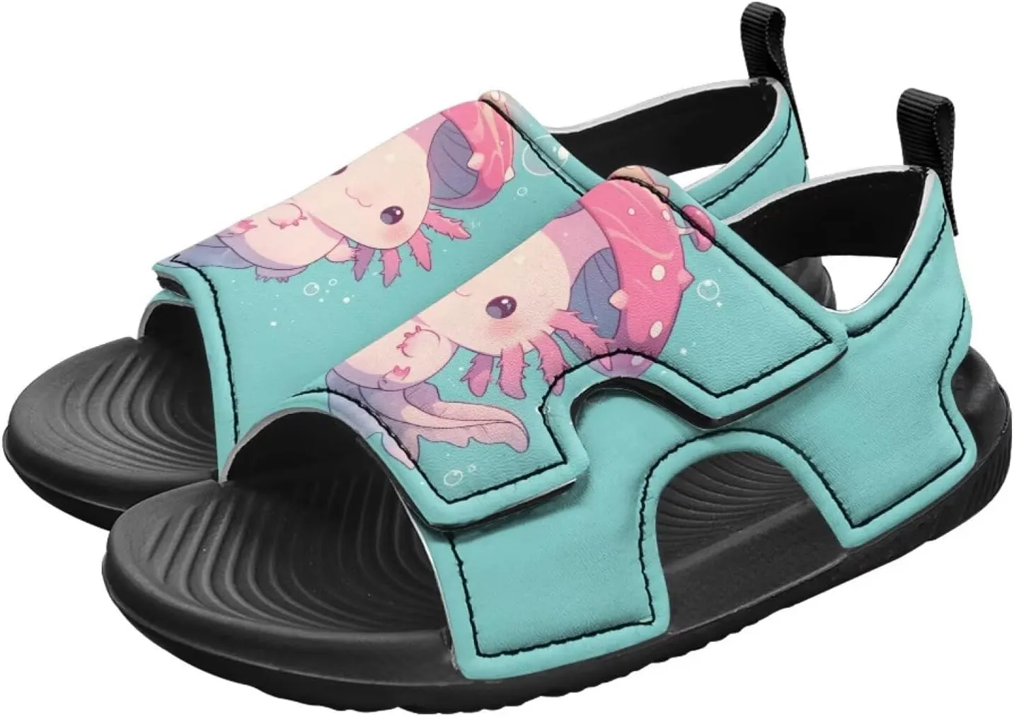 Little Girls Axolotl Star Sport Sandals Kids Toddler Causal Open Toe Outdoor Summer Shoes Hiking Water Sandals