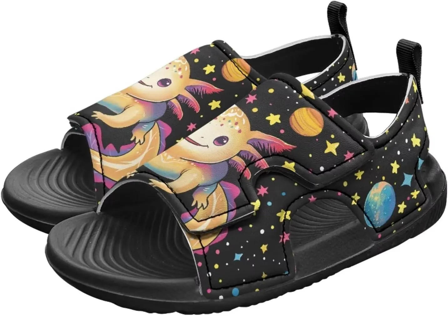 Little Girls Axolotl Star Sport Sandals Kids Toddler Causal Open Toe Outdoor Summer Shoes Hiking Water Sandals