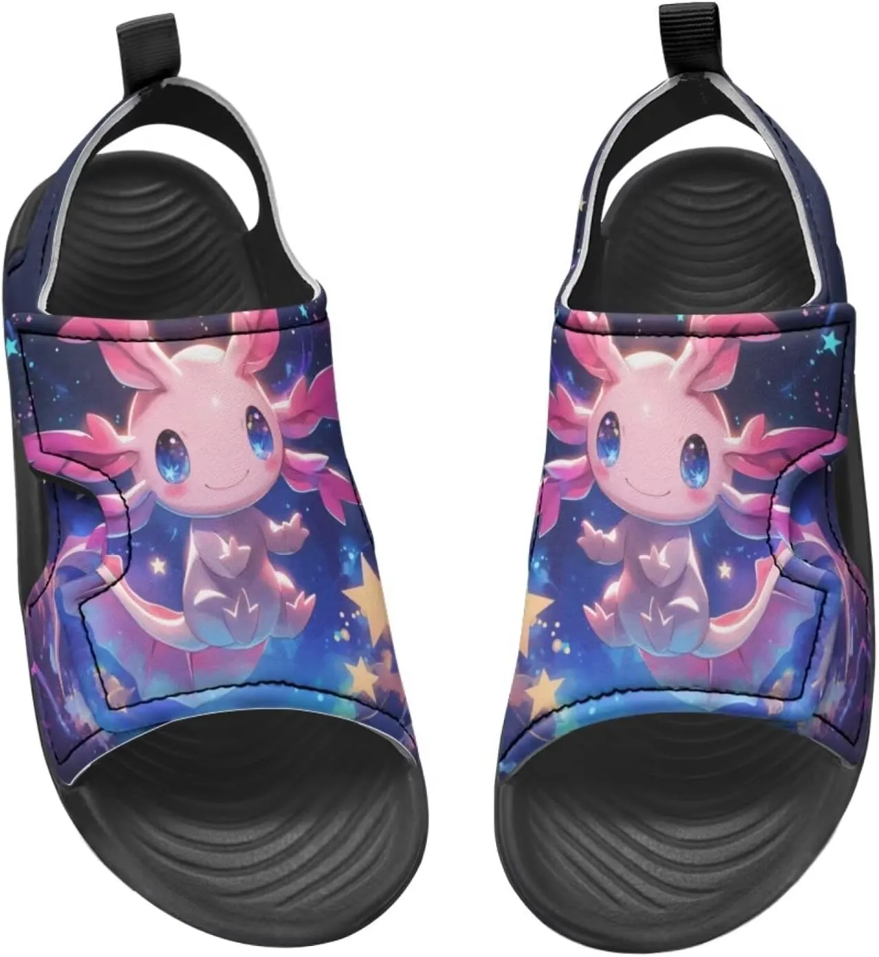 Little Girls Axolotl Star Sport Sandals Kids Toddler Causal Open Toe Outdoor Summer Shoes Hiking Water Sandals