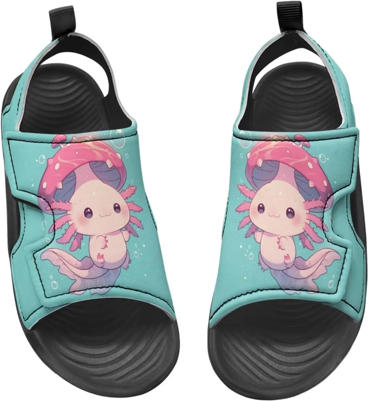 Little Girls Axolotl Star Sport Sandals Kids Toddler Causal Open Toe Outdoor Summer Shoes Hiking Water Sandals