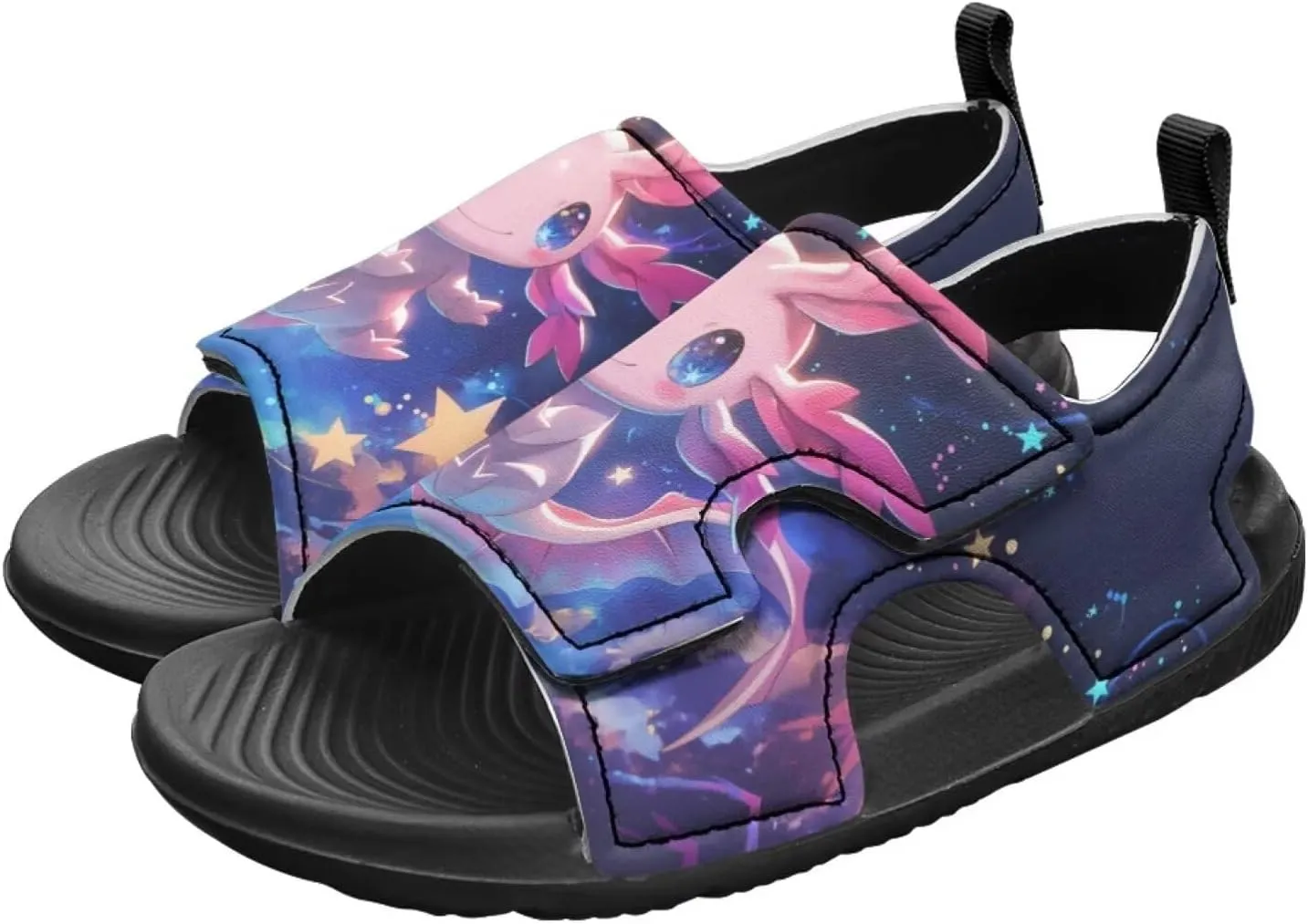 Little Girls Axolotl Star Sport Sandals Kids Toddler Causal Open Toe Outdoor Summer Shoes Hiking Water Sandals