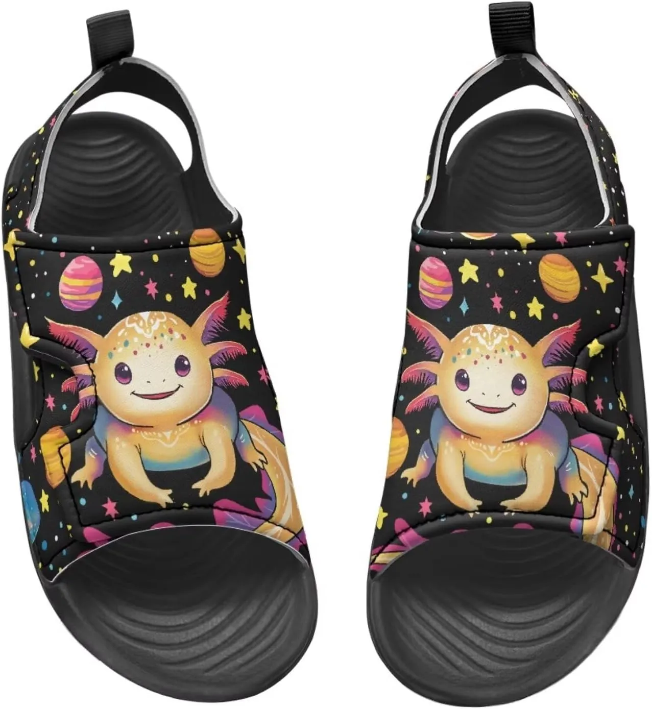 Little Girls Axolotl Star Sport Sandals Kids Toddler Causal Open Toe Outdoor Summer Shoes Hiking Water Sandals