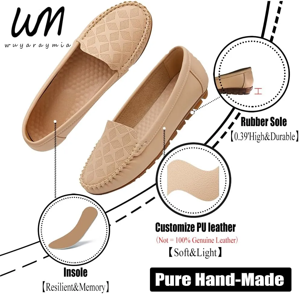 Loafers for Women PU Leather Penny Women's Loafers&Slip-ons Soft Rubber Sole Shoes Standing for a Long time