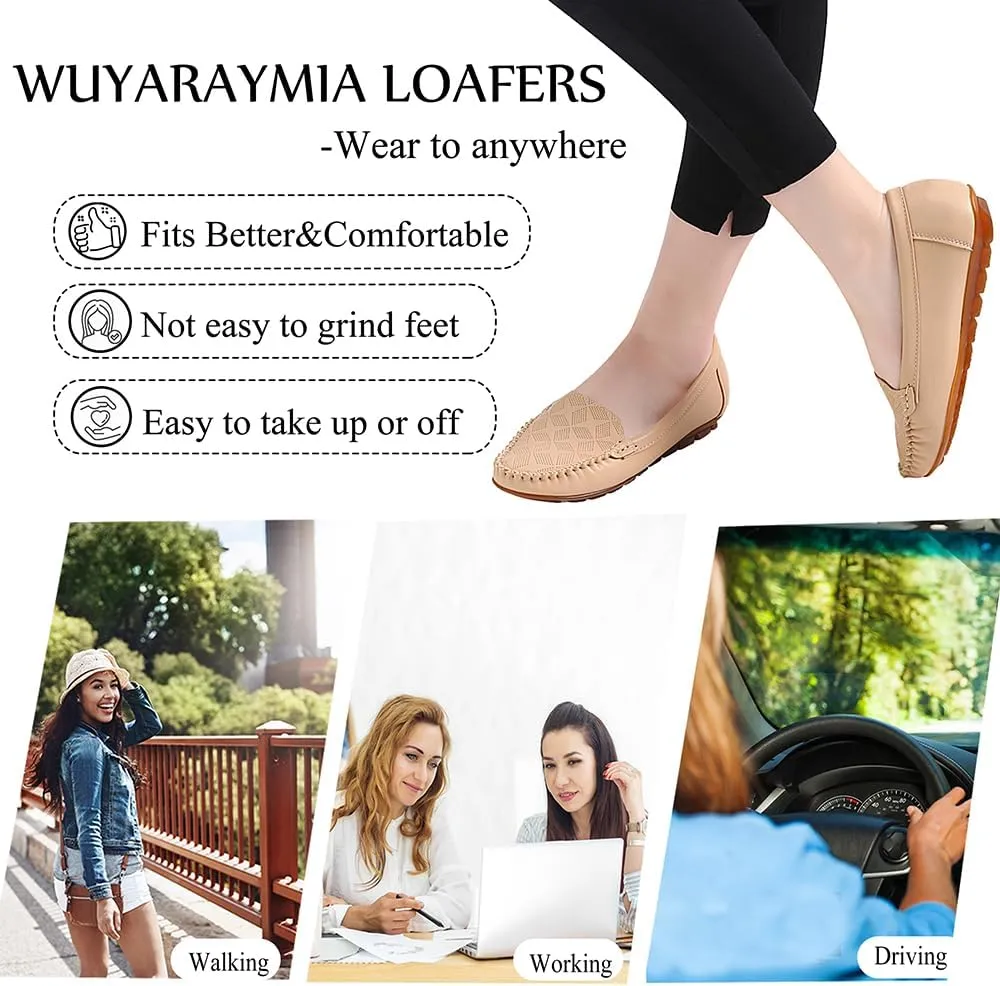 Loafers for Women PU Leather Penny Women's Loafers&Slip-ons Soft Rubber Sole Shoes Standing for a Long time