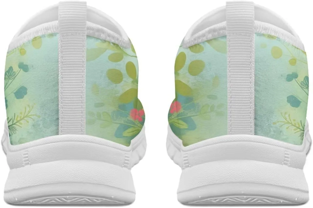 Low-Top Slip Ons Women's Casual Sneakers Non Slip Soft Loafers Comfortable Walking Shoe Fashion Sneakers White Sole Size 5.5-11.5
