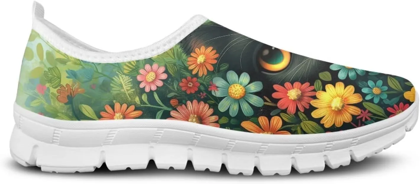 Low-Top Slip Ons Women's Casual Sneakers Non Slip Soft Loafers Comfortable Walking Shoe Fashion Sneakers White Sole Size 5.5-11.5
