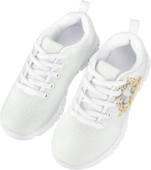 MARSVOVO Kids Animal Print Sneakers Flexible Athletic Lightweight Breathable Lace-up First Shoes for Walking Boy Girl Most Comfortable Classic Printed Casual Fashion Non Slip Sport Girl Running Shoes