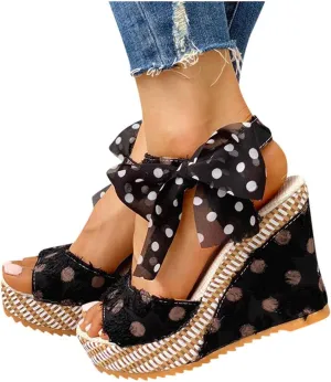 Masbird Wedge Sandals for Women,Womens Espadrille Wedge Sandals Platform Ankle Strap Open Toe Wedge Heels Shoes