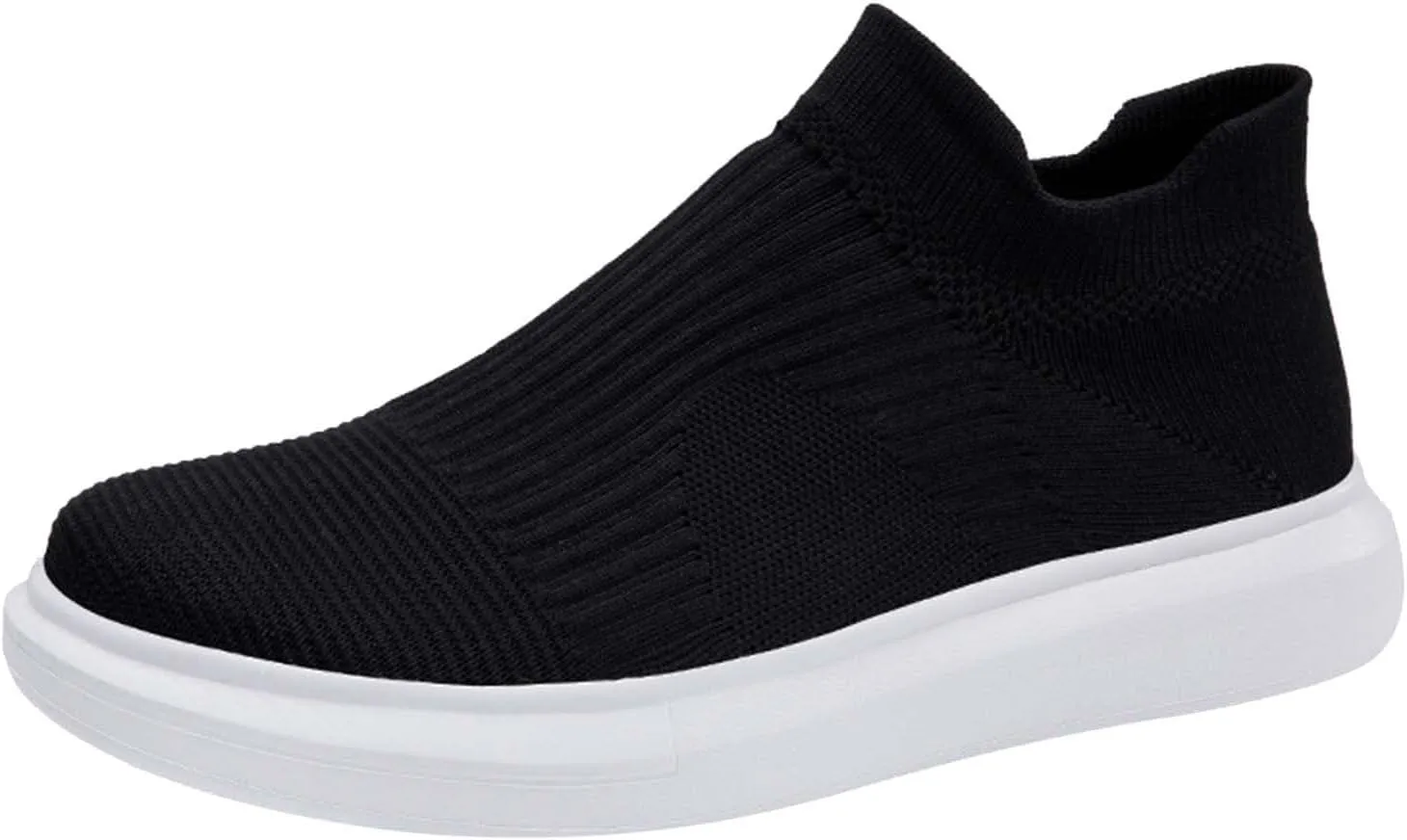 Men Slip on Walking Shoes Comfortable Memory Foam Breathable Lightweight Fashion Sneakers Non Slip Arch Support Vacation Training Gym Shoes Wide Width