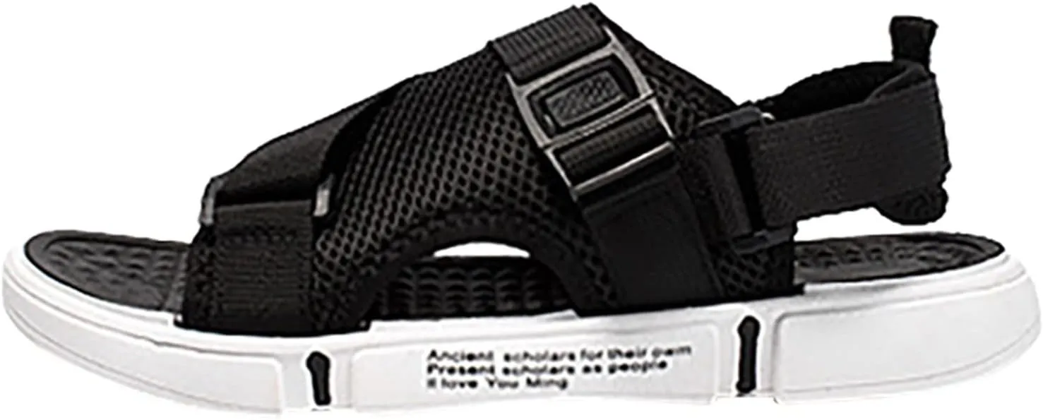 Men Sports Sandals Fashion Solid Color Hollow Out Casual Breathable Slippers Shoes Comfort Sandals