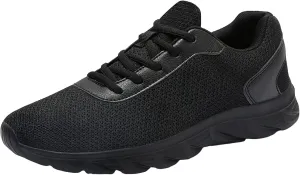 Men's Athletic Lace-Up Sneakers Breathable Mesh Lightweight Comfortable Walking Shoes for Gym Training, Jogging & Daily Sports Simple Solid Color Fashion Summer Sneaker