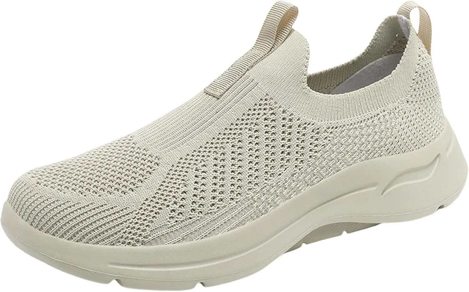 Mens Athletic Walking Slip on Shoes Breathable Mesh Lightweight Comfortable Sole Sneakers Non Slip Cushion for Running, Gym & Outdoor Activities Men's Spring and Summer Daily Shoes