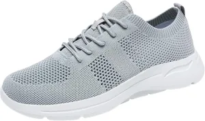 Men's Breathable Mesh Running Shoes, Comfortable Laced Sneakers for Spring/Summer Outdoor Activities, Perfect for Daily Wear and Sports Men Simple and Pure Color Flat Sneaker