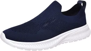 Men's Breathable Mesh Running Shoes, Lightweight Comfortable Slip on Walking Sneakers for Spring/Summer Outdoor Activities, Non Slip Perfect for Daily Work Wear and Sports Men