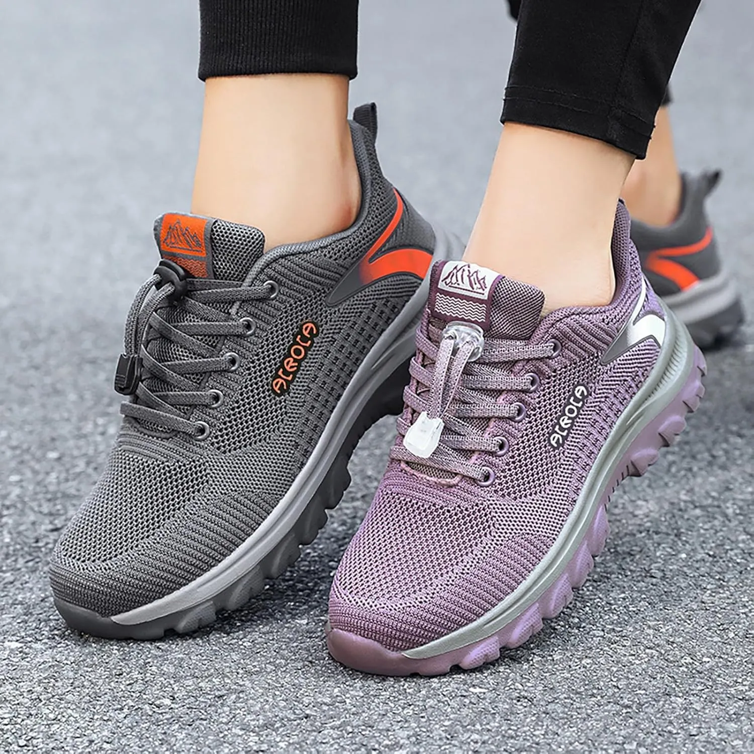 Men's Breathable Mesh Walking Shoes, Comfortable Adjustable Laced Sneakers for Spring/Summer Daily Use, Great for Outdoor Travel and City Strolls Fashion Thick Bottom Sneaker