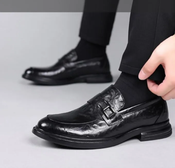 Men's Breathable Oxford Shoes Comfortable Slip-On Business Dress Shoes for All-Day Office