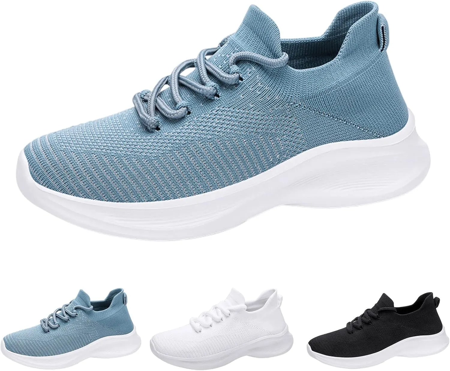 Mens Casual Lace-Up Running Sneakers Ultra Lightweight Breathable Mesh & Memory Foam Insole - Non Slip Comfort for City Walking & Travel Fahionable Daily Work Shoes for Men