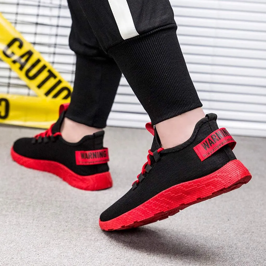 Mens Casual Lace-Up Sneakers Breathable Mesh Ultra Lightweight Comfortable Walking Shoes with Soft Memory Foam & Non Slip Rubber Sole for City Commuting Leisure Tourist Shoes