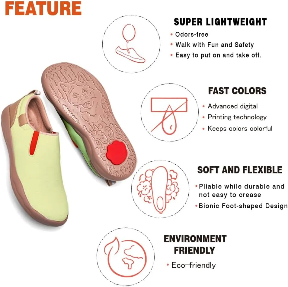Men's Casual Shoes Slip Ons Walking Loafers Lightweight Comfortable Art Painted Travel Sneaker Macaron Style