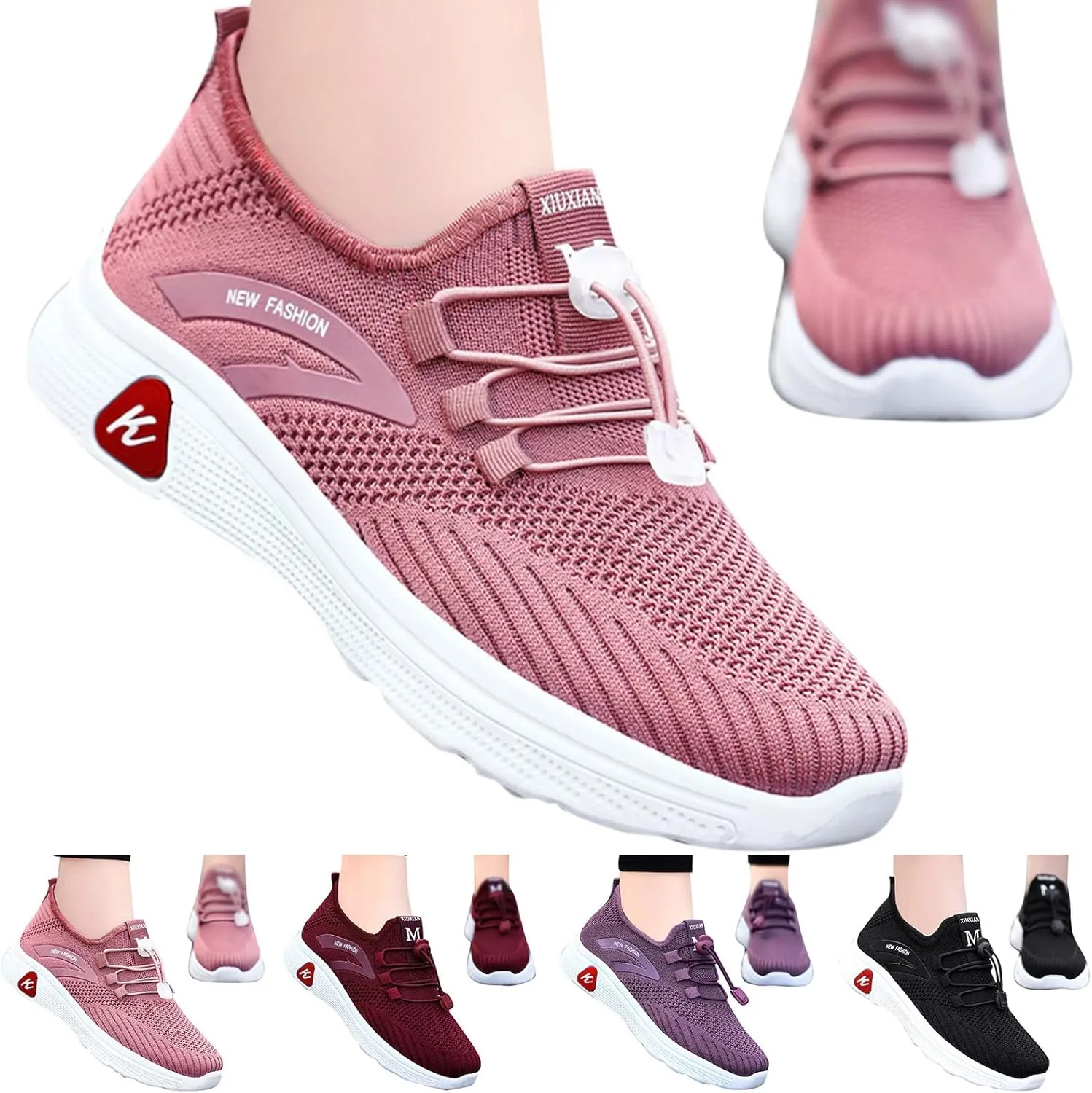 Men's Casual Slip-on Loafers Women's Fashion Sneakers Wide Width Basketball Shoes Comfortable Dressy Slip on Loafers for Women 2024 White Platform Sneakers for Women