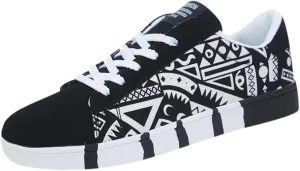 Men's Colorful Shoes Lace Up Fashion Classical Flart Sole Shoes for Men Outdoor Walking Running Workout Balck and White All Day Comtort Skate Sneaker Unisex Couple Footwear