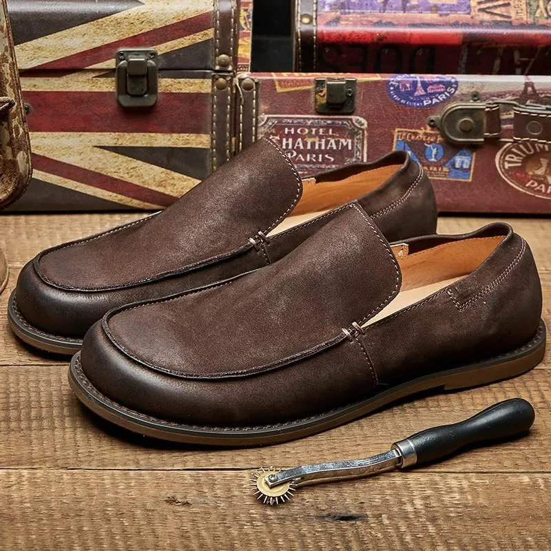 Mens Dress Shoes Slip-Ons Penny Loafers Suede Slippers for Driving Walking Wedding Outdoor Indoor Size