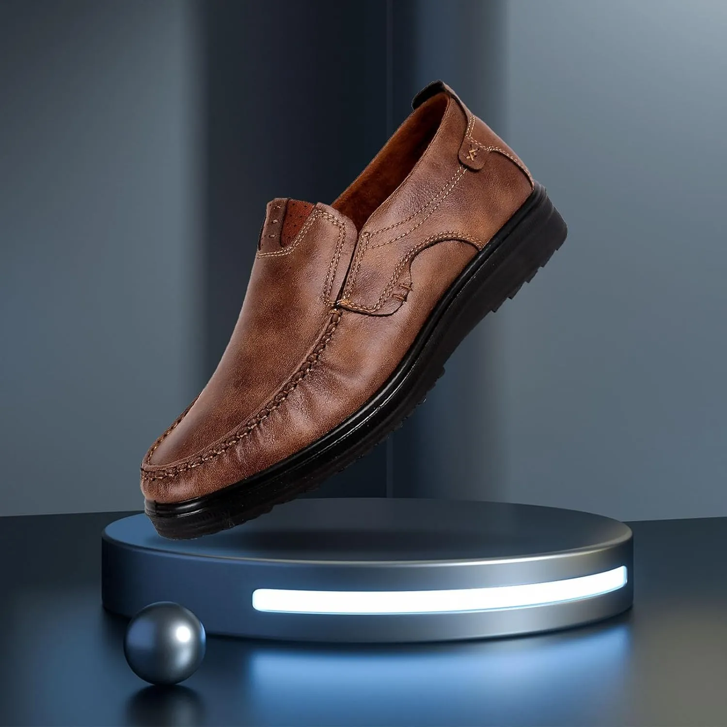 Mens Dress Shoes Womens Fashion Sneakers Womens Loafers Comfortable Dressy Flat Bottom Fashion Christmas Dress Shoes for Women Round Toe Flats Comfortable