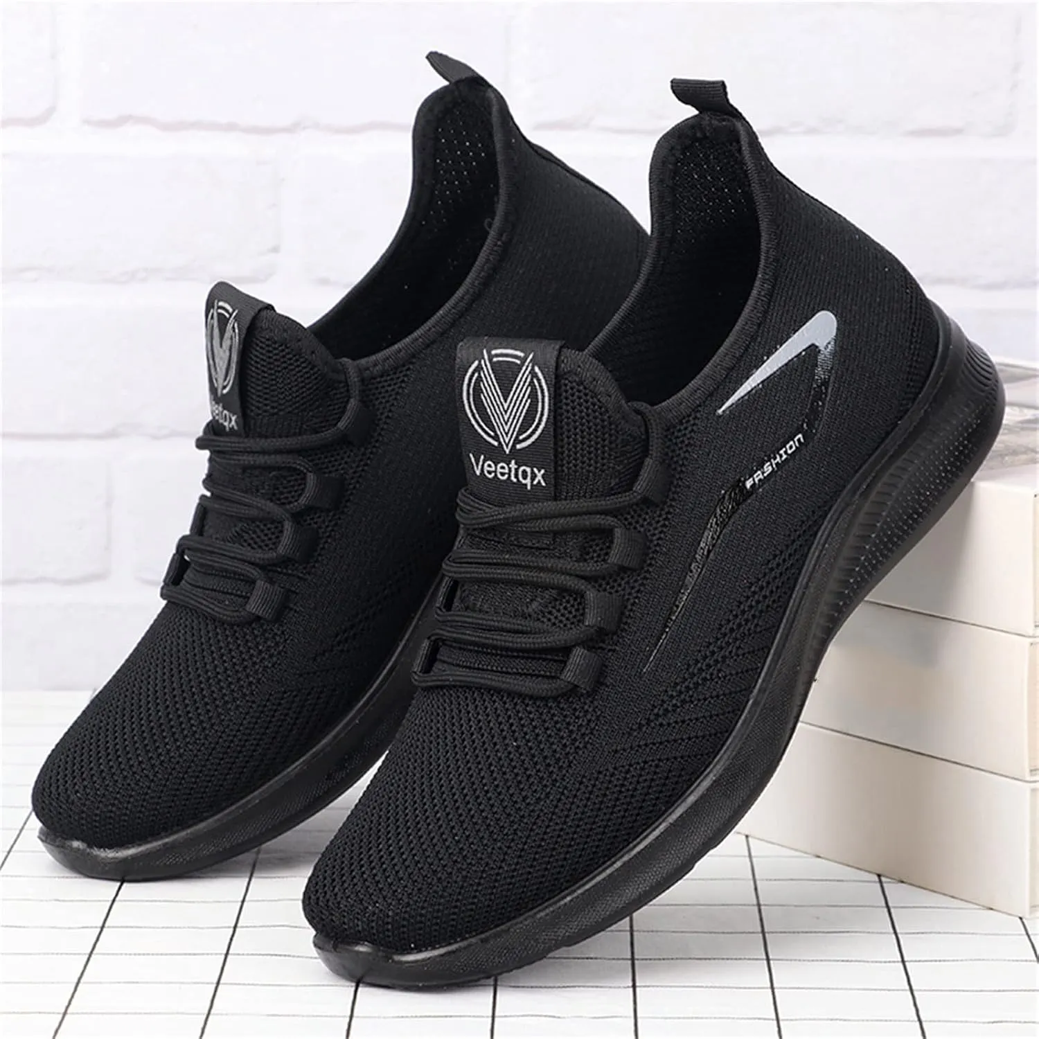 Men's Fashion Breathable Mesh Shoes, Lightweight Laced Sneakers for Spring/Summer Casual Stylish, Suitable for Social Events and Daily Wear Indoor Sneaker for Men