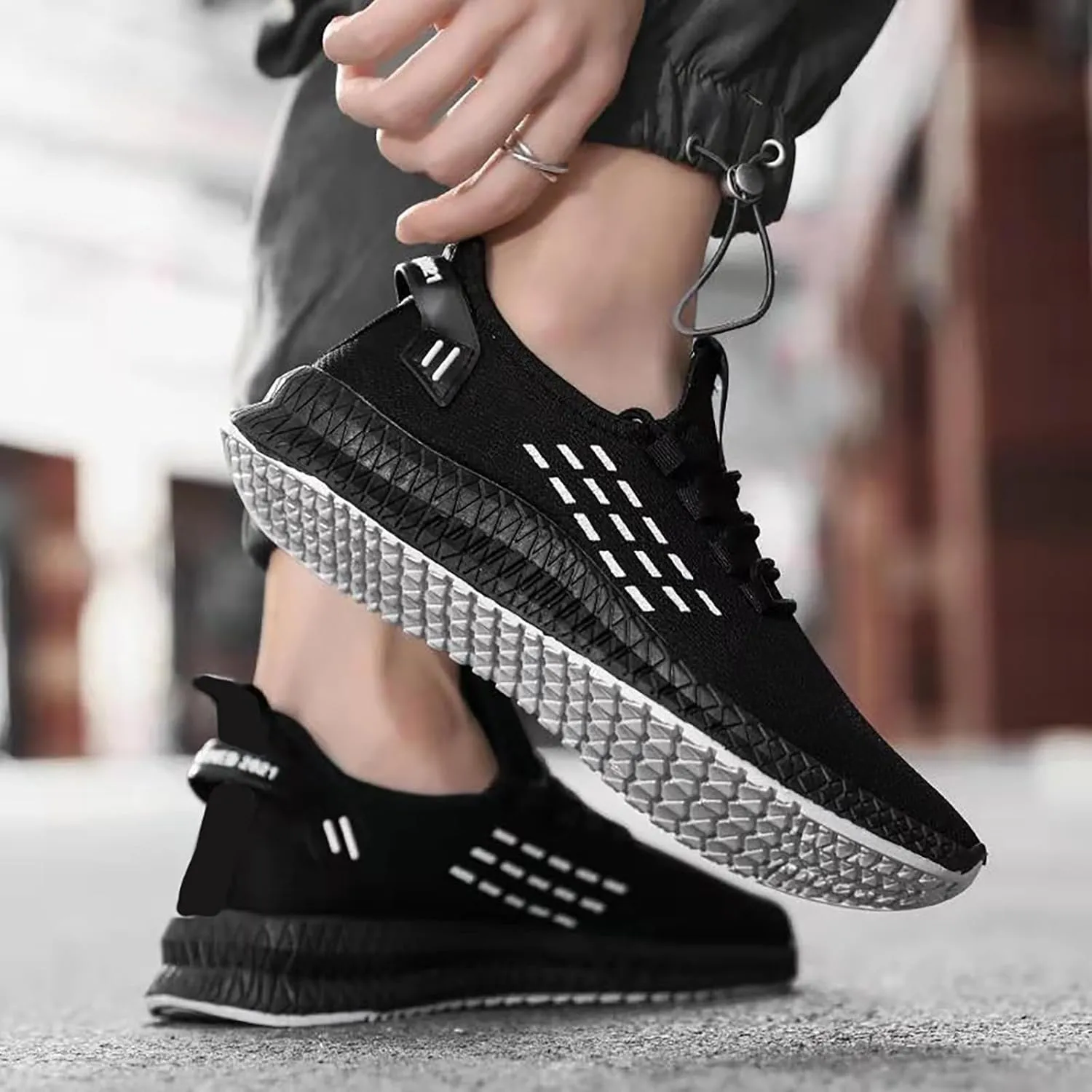 Mens Fashion Running Sneakers 2025 Orthopedic Walking Shoes Casual Mesh Lace-up Breathable Closed Toe Athletic Outdoor Comfortable Non Slip Sport Shoe
