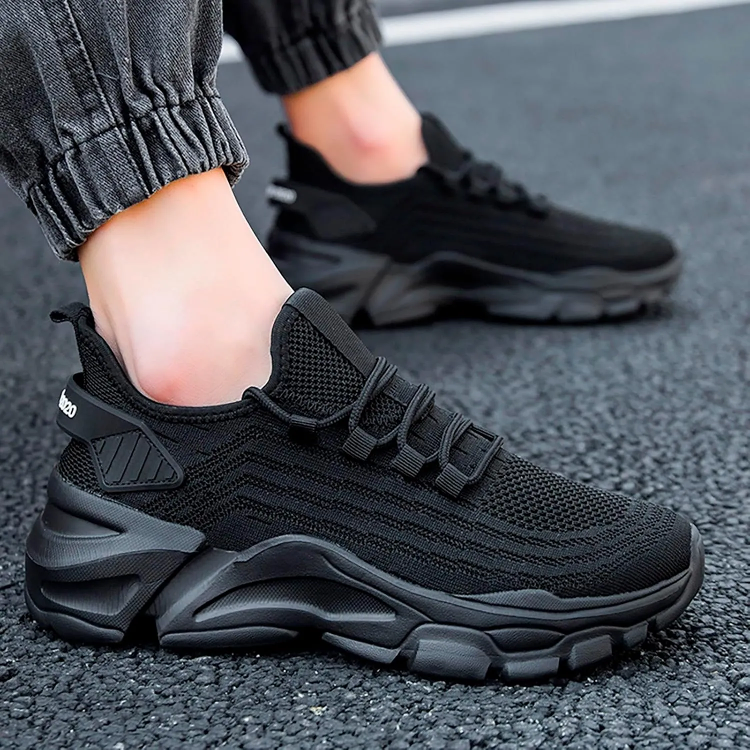 Men's Lace Up Walking Shoes Tennis Running Sneakers Lightweight Breathable Mesh Casual Arch Support Comfort Work Gym Trainers Sneakers for Men Daily Workout and Long Standing