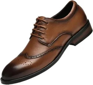 Mens Leather Shoes Dress Shoes Business Office Wedding Lightweight All-Day Comfort Non-Slip Soft Sole Penny